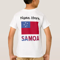 Samoa e Sinalizador Samoano com seu nome