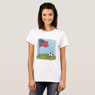 Camiseta Samoa flag and soccer ball