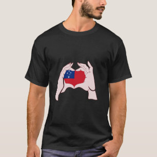 Camiseta Samoa Orgulho Samoano Raízes Samoanas Sinal de Mão