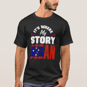 Camiseta Samoa Samoa Bandeira É Onde Minha História Começou