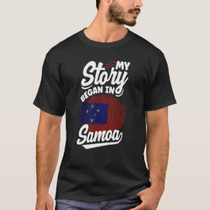 Camiseta Samoa Samoa Bandeira Minha Samoa Começou Em Samoa