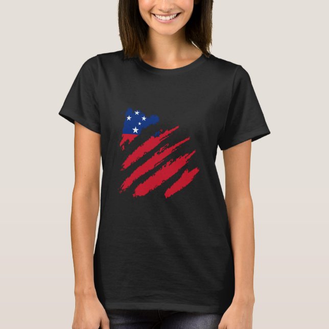 Camiseta Samoa Samoan Pride Samoan Roots Claw Samoan Flag (Frente)