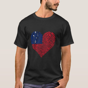 Camiseta Samoan Flag Heart Samoan Roots Samoa Samoa Samoan