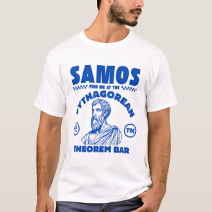 Camiseta Samos: encontre-me no bar do teorema de Pitágoras