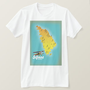 Camiseta Samos Grego - Mapa da ilha, T-Shirt