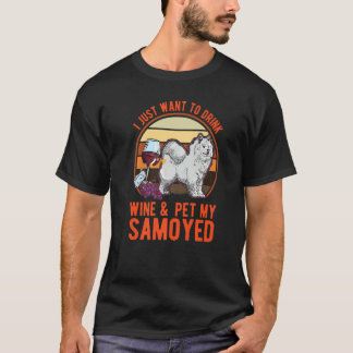 Camiseta Samoyed And Wine  