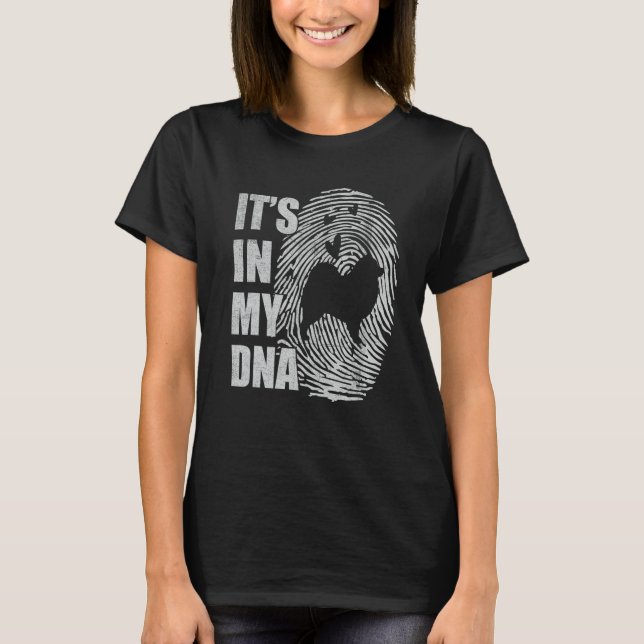 Camiseta Samoyed DNA Dog Mom Dad Dog (Frente)