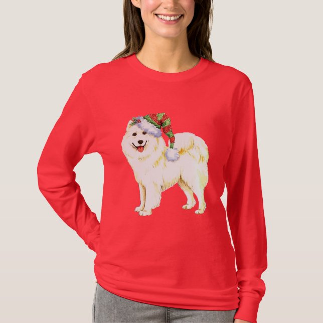 Camiseta Samoyed feliz de Howlidays (Frente)