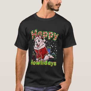Camiseta Samoyed Papai Noel Que Feliz Cão De Natal X Mas