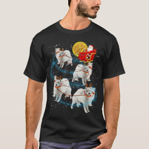 Camiseta Samoyed Reindeer Christmas Lights Pajama