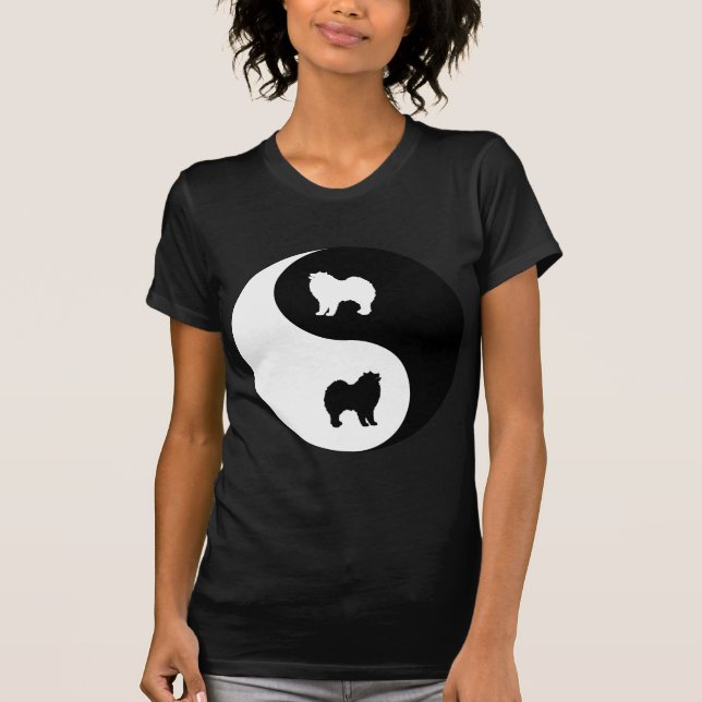 Camiseta Samoyed Yin Yang (Frente)