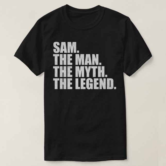 Camiseta SamSam Nome Sam foi indicado (Frente do Design)