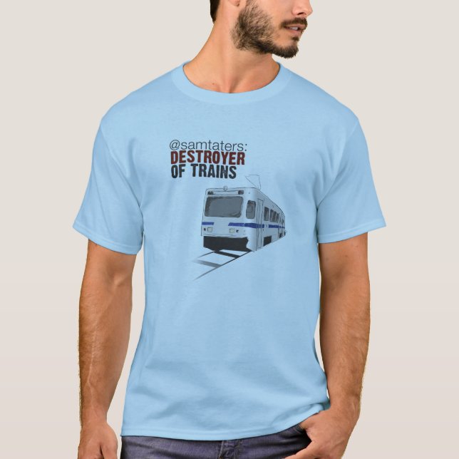 Camiseta @samtaters: contratorpedeiro dos trens (Frente)