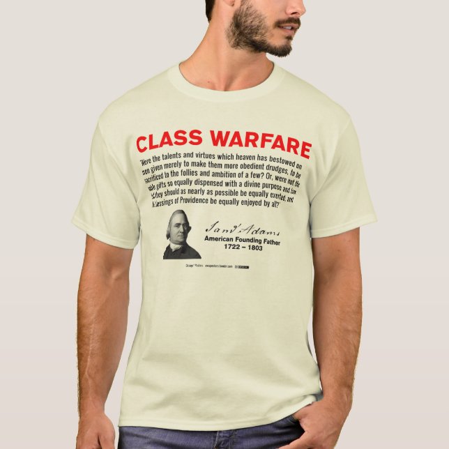 Camiseta Samuel Adams, guerreiro da classe (Frente)