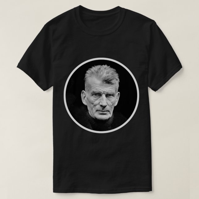 Camiseta Samuel Beckett Sticker (Frente do Design)