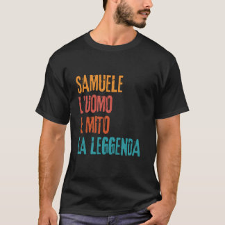 Camiseta Samuele O Homem O Mito A Lenda Festa de Aniversári