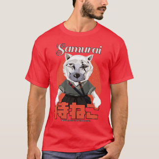 Camiseta Samurai 9 Lives Cat