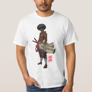 Camiseta Samurai Afro Black Yasuke Sengoku Warrior Ronin An