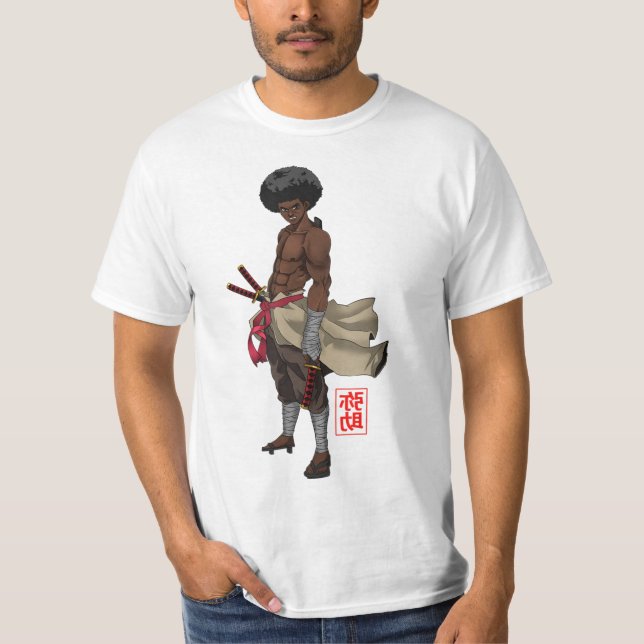 Camiseta Samurai Afro Black Yasuke Sengoku Warrior Ronin An (Frente)