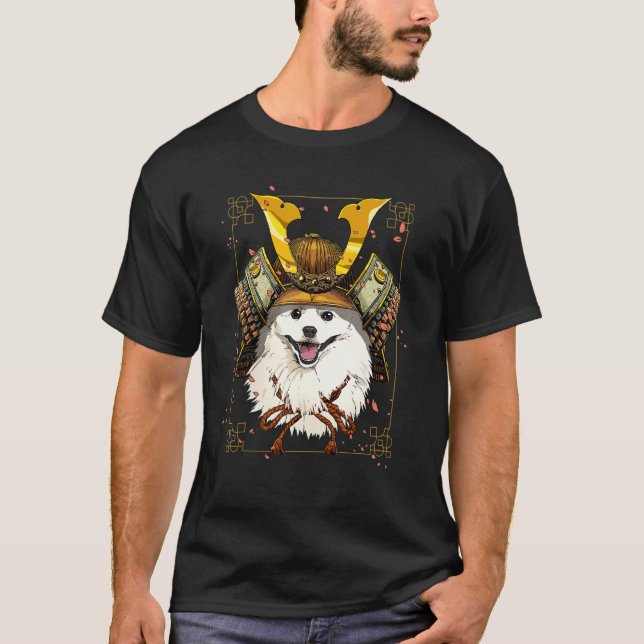 Camiseta Samurai American Eskimo Japanese Warrior Bushido D (Frente)