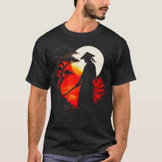 Camiseta Samurai Ao Pôr Do Sol - Japonês