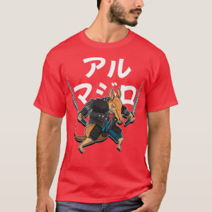 Camiseta Samurai Armadillo Cartoon Engraçado (2)
