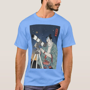 Camiseta Samurai Astronomy Telescope Ukiyoe Samurai Science