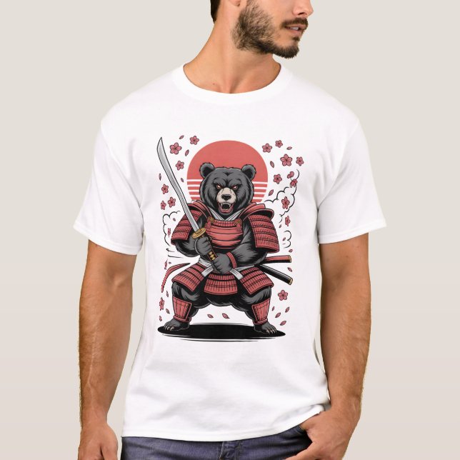 Camiseta Samurai Bear T-Shirt (Frente)