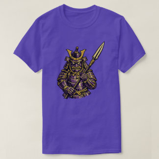 Camiseta Samurai Berinjela — Guerreiro Vegetal Divertido Co