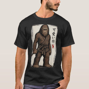 Camiseta Samurai Bigfoot Art Animes Japoneses Mulheres Engr