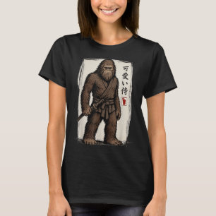 Camiseta Samurai Bigfoot Art Animes Japoneses Mulheres Engr