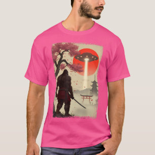 Camiseta Samurai Bigfoot Ufo Ukiyo-E Katana Vintag