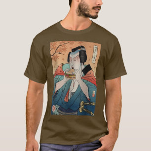 Camiseta Samurai & Burger Fast Comida Ukiyoe (2)
