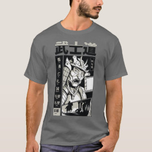 Camiseta Samurai Bushido Comic Book Estilo Japonês Ilustra