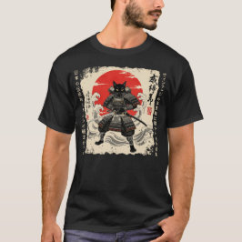 Camiseta Samurai Cat gato japonês gato guerreiro japonês Ja
