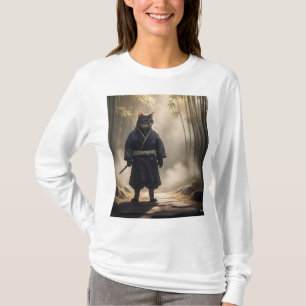 Camiseta Samurai Cat - Honorável Guerreiro Felino Japonês
