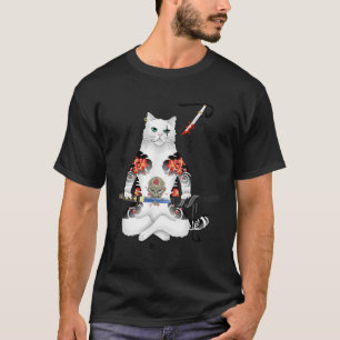 Camiseta Samurai Cat Katana Ninja Yakuza Tattoo