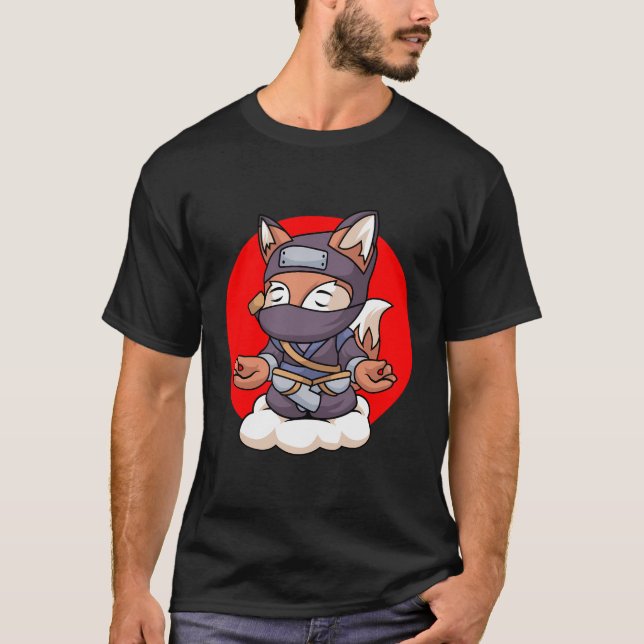 Camiseta Samurai Cat Kawaii (Frente)
