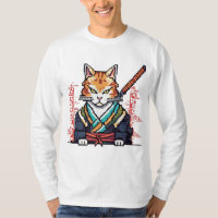 Samurai Cat Pixel Art Masterícula