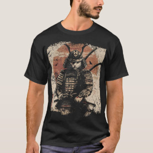 Camiseta Samurai Cat Warrior Art Lovers