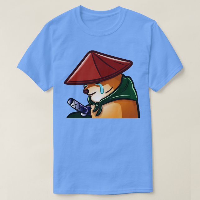Camiseta Samurai Cheems Dog Meme T (Frente do Design)