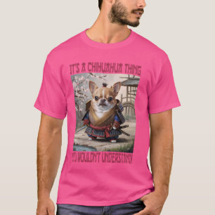 Camiseta Samurai Chihuahua Coisa Cachorro Engraçado