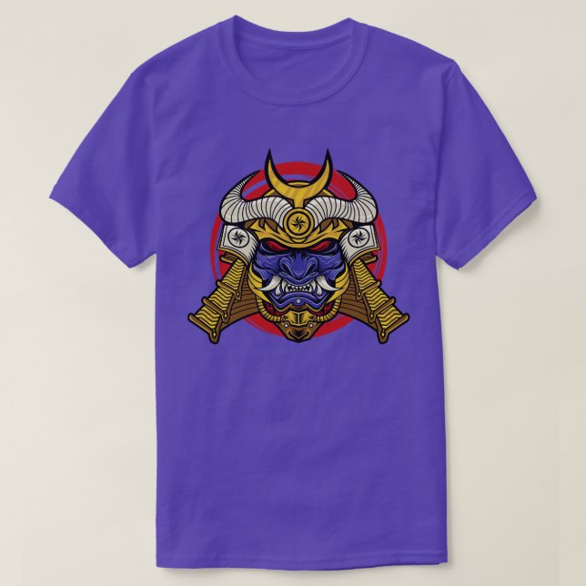Camiseta Samurai Com Oni Mask (Frente do Design)