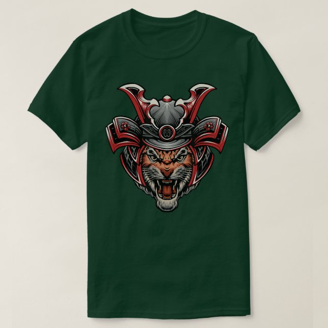 Camiseta Samurai Crescendo Boca Aberta Bengala Tiger Oferec (Frente do Design)