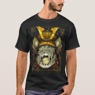 Camiseta Samurai Crocodile Warrior Samurai Amante Mulheres 