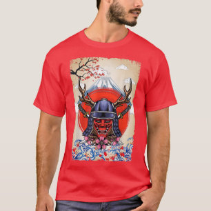 Camiseta Samurai Demon Cherry Blossom