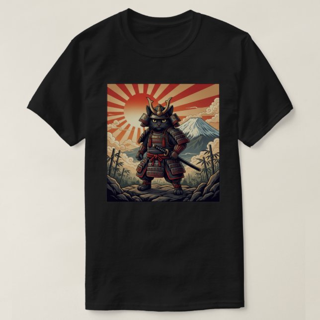 Camiseta Samurai do Nascer do Sol  (Frente do Design)
