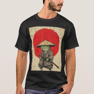 Camiseta Samurai do Sapo Japonês Katana Sol Kimono Arte Hom