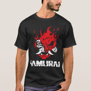 Camiseta Samurai Flame Mask Design