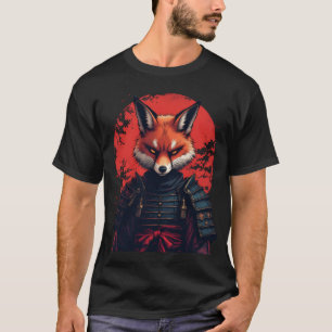 Camiseta Samurai Fox Warrior Japonês Ninja Fox Kawaii T-Sh